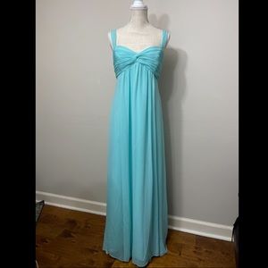 DAVID'S BRIDAL BRIDESMAID DRESS, SPA COLORED, SIZE 12, SUPER GENTLY WORN, EMPIRE